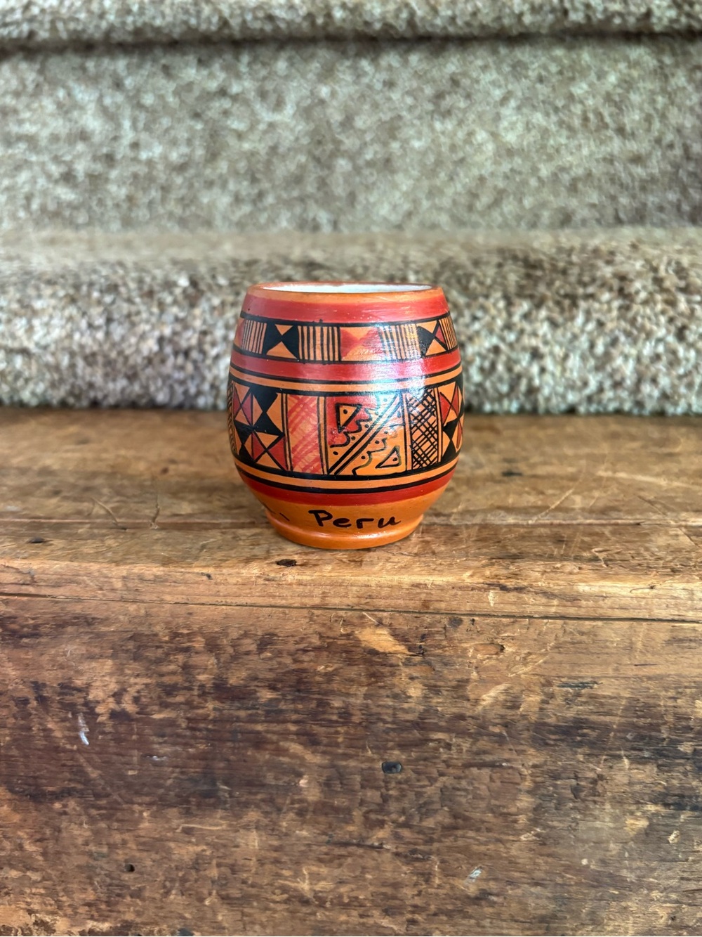 Handcrafted Terracotta Mini Decorative Pot - Orange